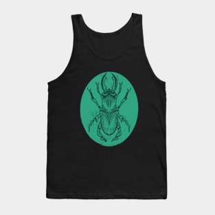 Green Beetle, vintage scientific drawing Tank Top